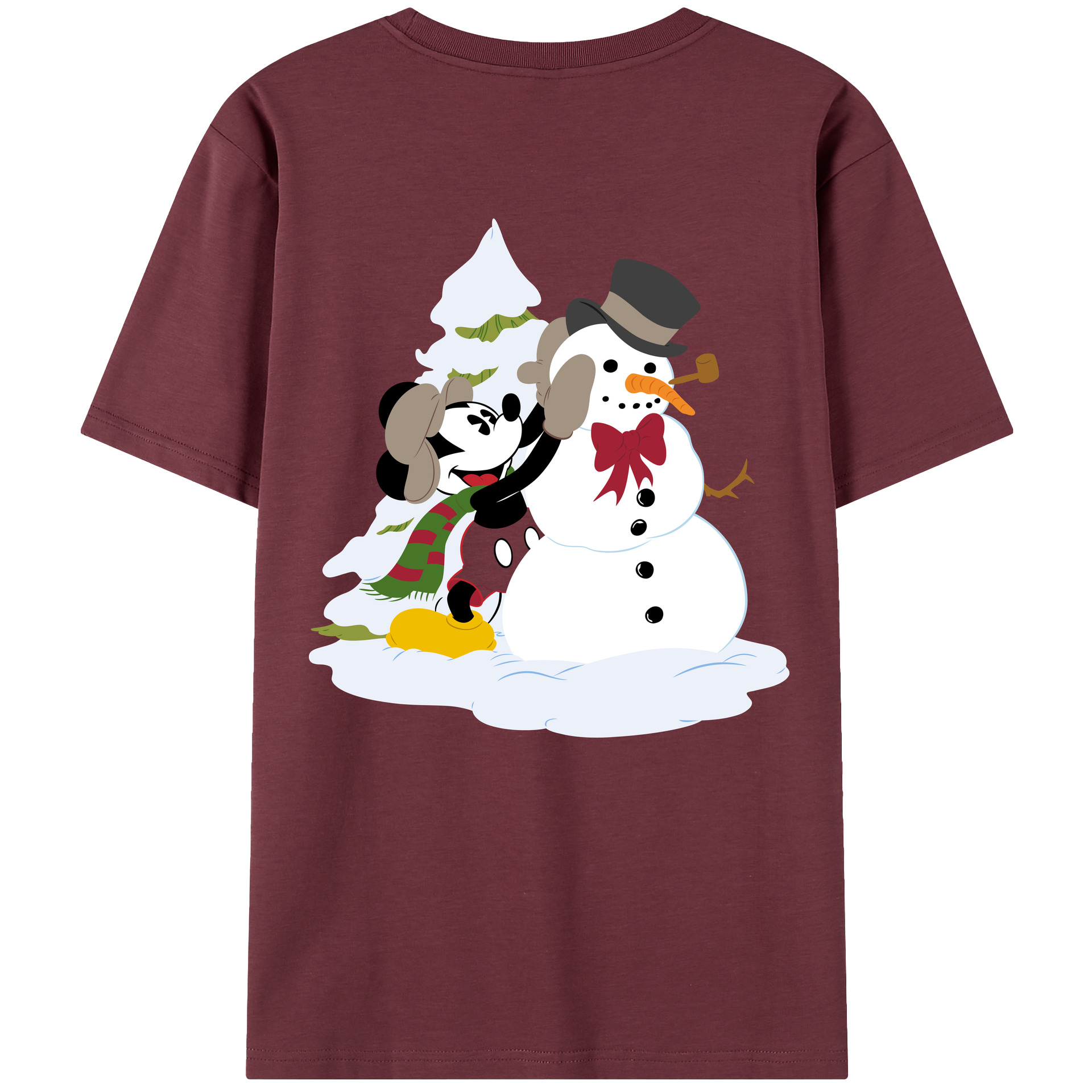 （画像用） ミッキーマウス Mickey Mouse 綿100％半袖Tシャツ（背面プリント）